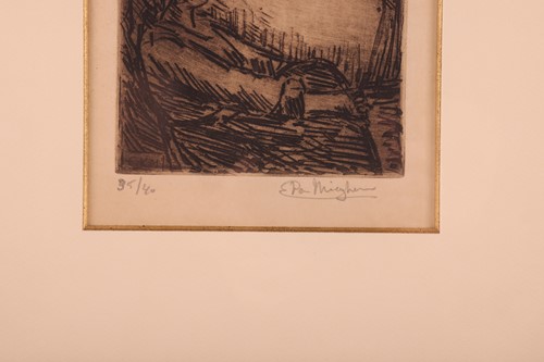 Lot 123 - Eugeen van Mieghem (Belgian 1875-1930) Gazing...