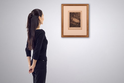 Lot 123 - Eugeen van Mieghem (Belgian 1875-1930) Gazing...