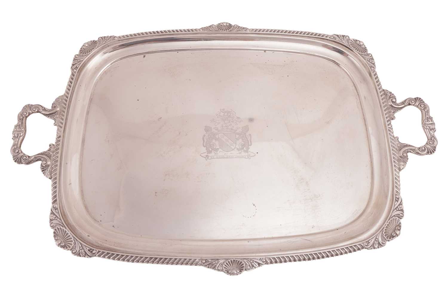 Lot 279 - A silver two-handled tray, London 1913 by...