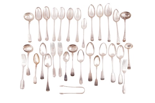 Lot 237 - A group of assorted silver flatware,...