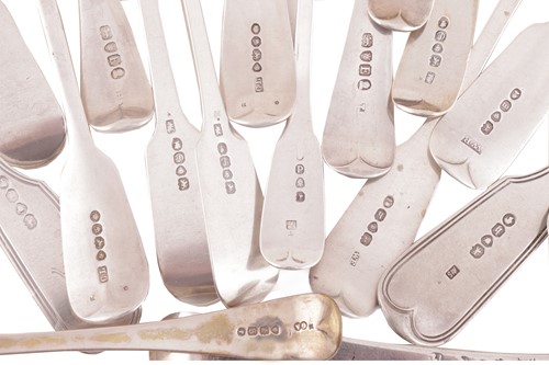 Lot 237 - A group of assorted silver flatware,...
