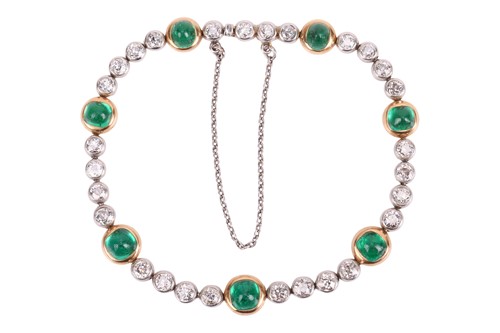 Lot 56 - An early 20th Century emerald and diamond...