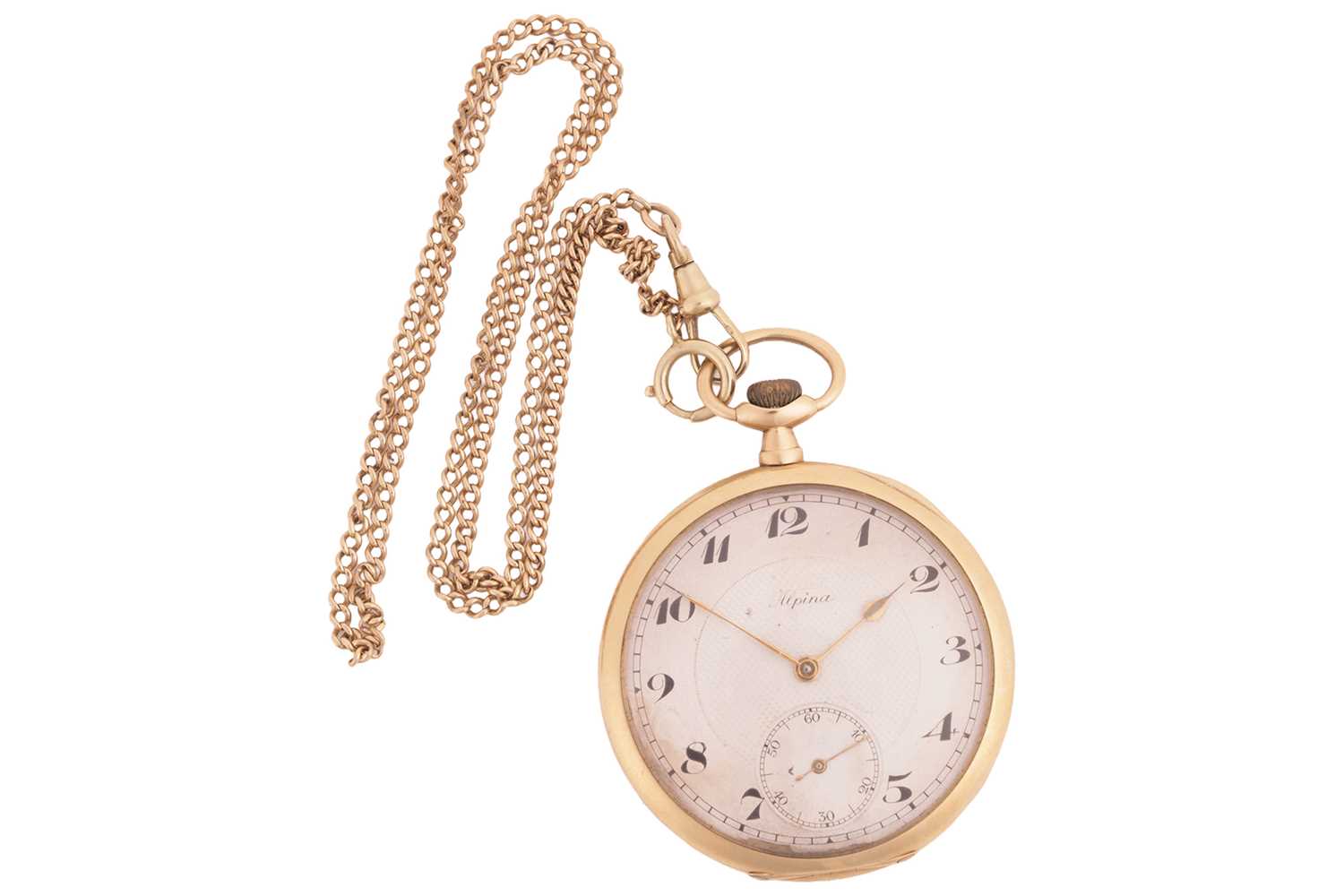 Lot 216 - Alpina – Open Face Pocket Watch, stamped ‘750’...