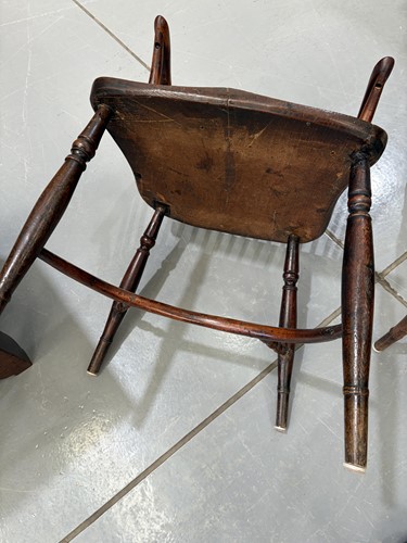 Lot 1 - A near pair of 19th-century yew, ash and elm...