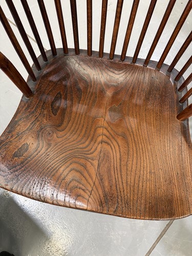 Lot 1 - A near pair of 19th-century yew, ash and elm...