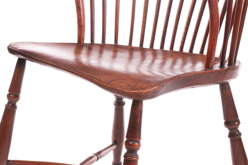 Lot 1 - A near pair of 19th-century yew, ash and elm...