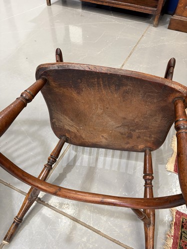 Lot 1 - A near pair of 19th-century yew, ash and elm...
