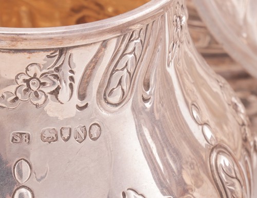 Lot 250 - A Victorian silver three-piece tea service,...