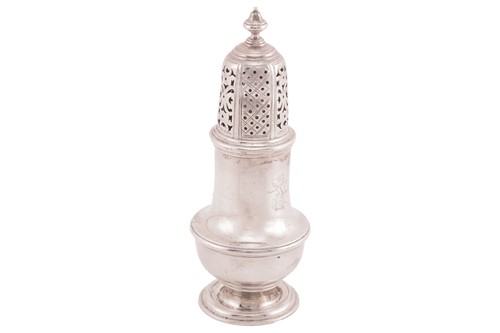 Lot 238 - A silver caster, London 1912 by Goldsmiths &...