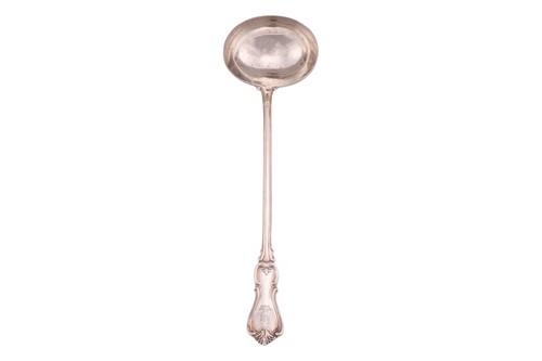 Lot 241 - A Victorian silver soup ladle, London 1865, by...