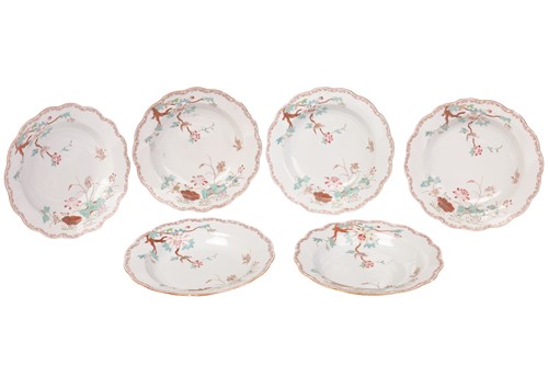 Lot A set of six early Chinese export Qianlong...