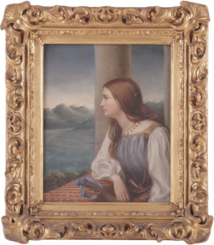 Lot 99 - British School (19th century) Lady at a...
