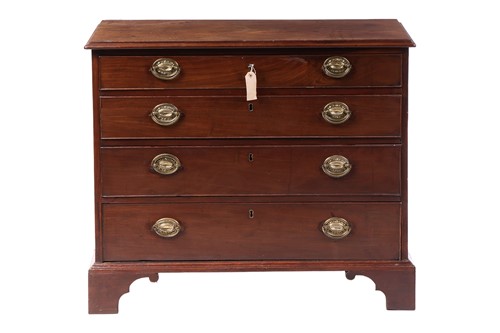Lot 49 - A George III mahogany chest of drawers with...