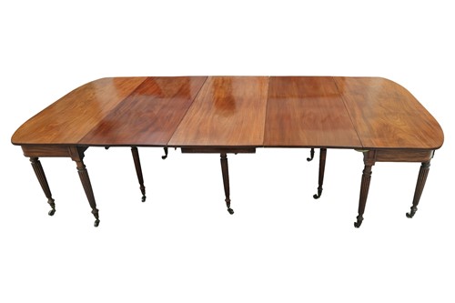 Lot 20 - A Regency mahogany extending dining table, in...