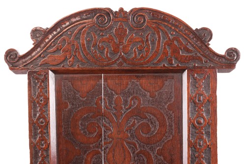 Lot 41 - An 18th-century oak wainscot chair, with a...