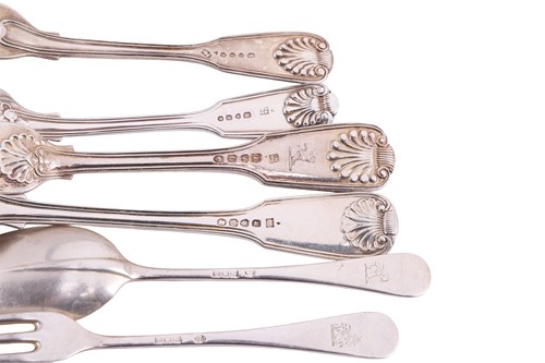 Lot 240 - A large collection of mixed silver flatware,...