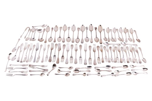 Lot 240 - A large collection of mixed silver flatware,...