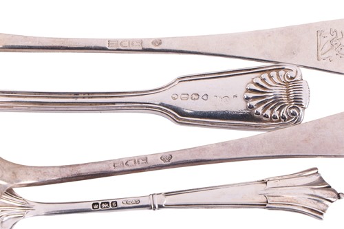 Lot 240 - A large collection of mixed silver flatware,...