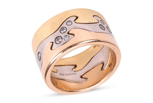 Lot 168 - Georg Jensen - A 'Fusion' three-piece ring in...