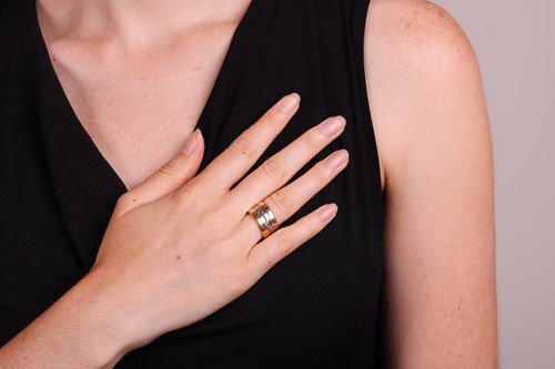 Lot 168 - Georg Jensen - A 'Fusion' three-piece ring in...