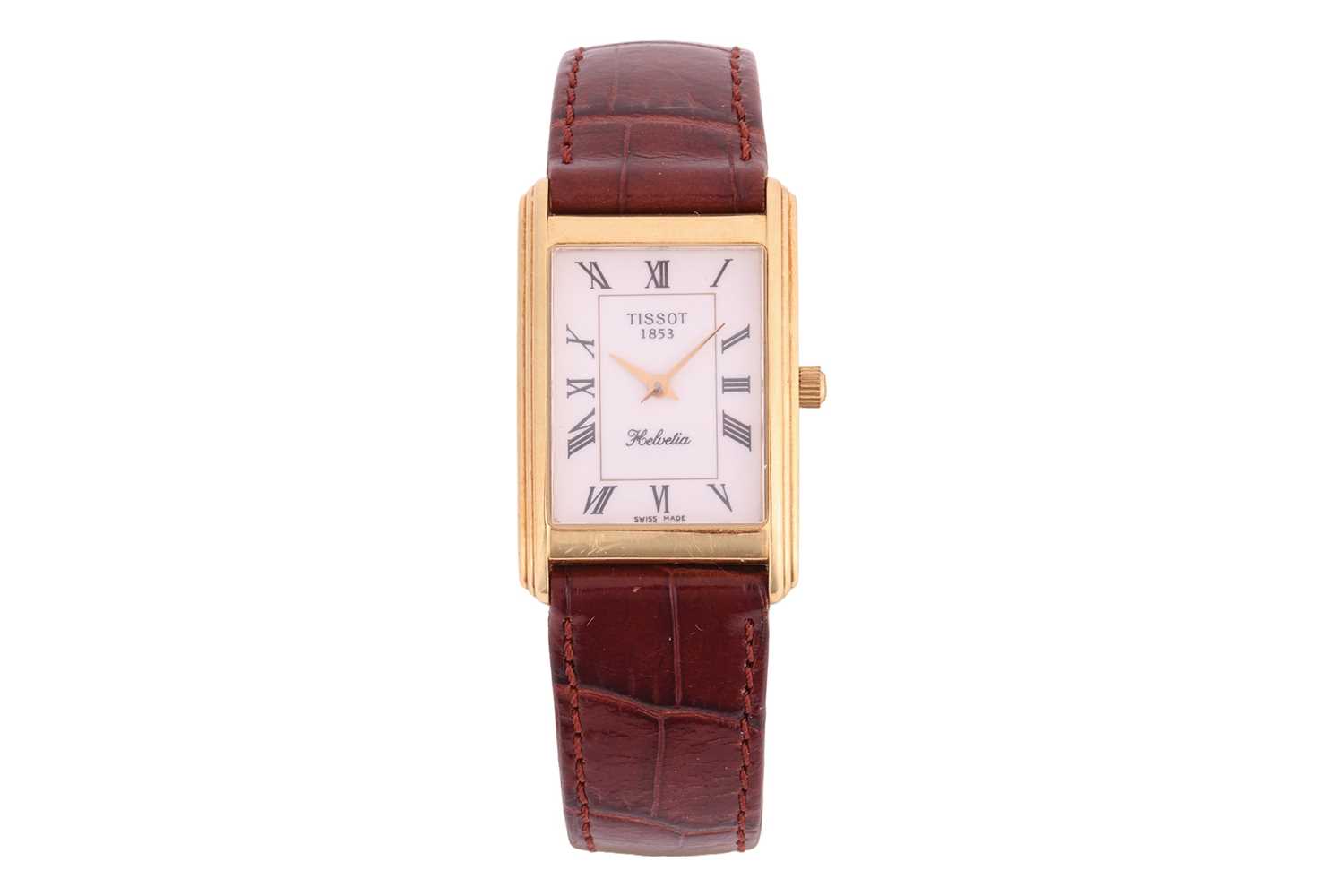Lot 201 - Tissot – 18ct Gold Helvetia Dress Watch...