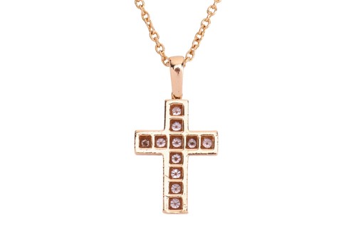 Lot 179 - Cartier - An 18ct gold diamond-set cross...