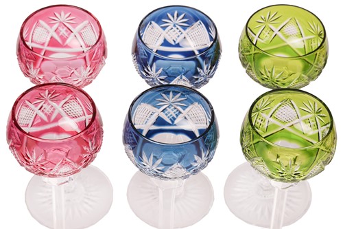 Lot Val St Lambert: a harlequin suite of crystal...