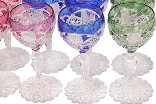 Lot Val St Lambert: a harlequin suite of crystal...