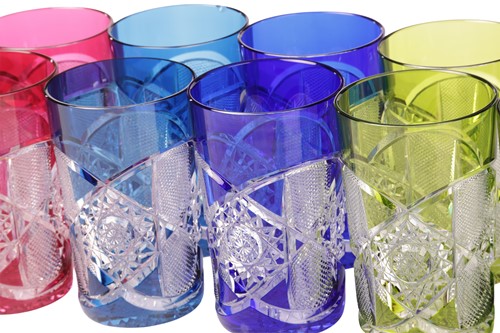 Lot Val St Lambert: a harlequin suite of crystal...
