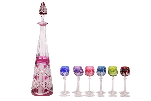 Lot Val St Lambert: a harlequin suite of crystal...