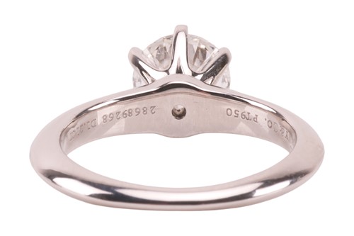 Lot 170 - Tiffany & Co. - A diamond solitaire ring,...