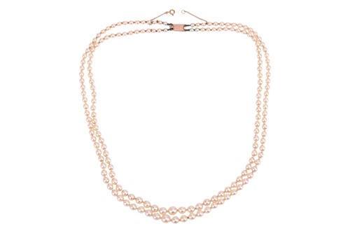 Lot 72 - A Ciro cultured pearl necklace, featuring two...
