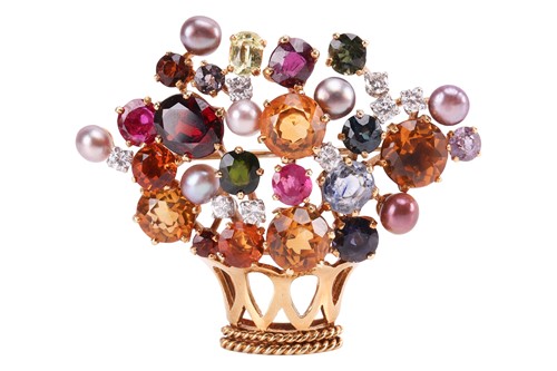 Lot 59 - Boucheron - A Mid-Century multi-gem jardinière...