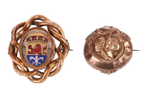 Lot 3 - Two Victorian Brooches; The first of...