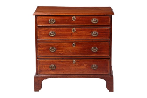 Lot 15A - A 19th-century small mahogany and inlaid chest,...