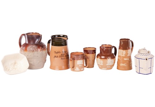 Lot 114 - A collection of 19th-century salt-glazed...