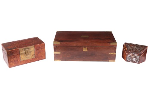 Lot 98 - A 19th-century tortoiseshell & ivory box, with...