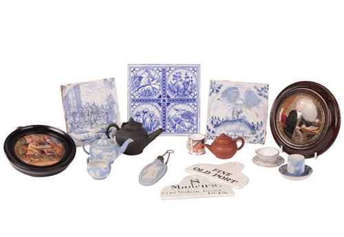 Lot 109 - A group of assorted ceramics, comprising two...