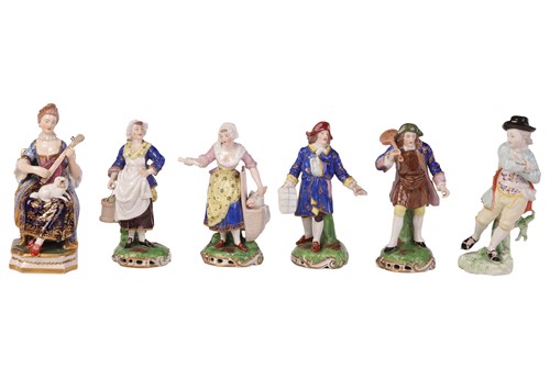 Lot 116 - A Derby Porcelain figure of a seated lady...