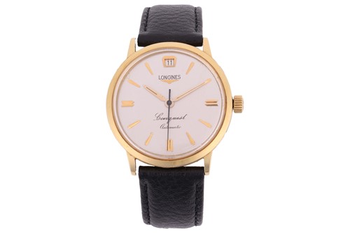Lot 203 - Longines – 18ct Gold Conquest Automatic...