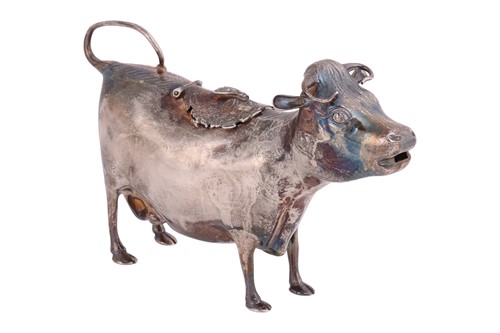 Lot A silver cow creamer, of traditional form, the...