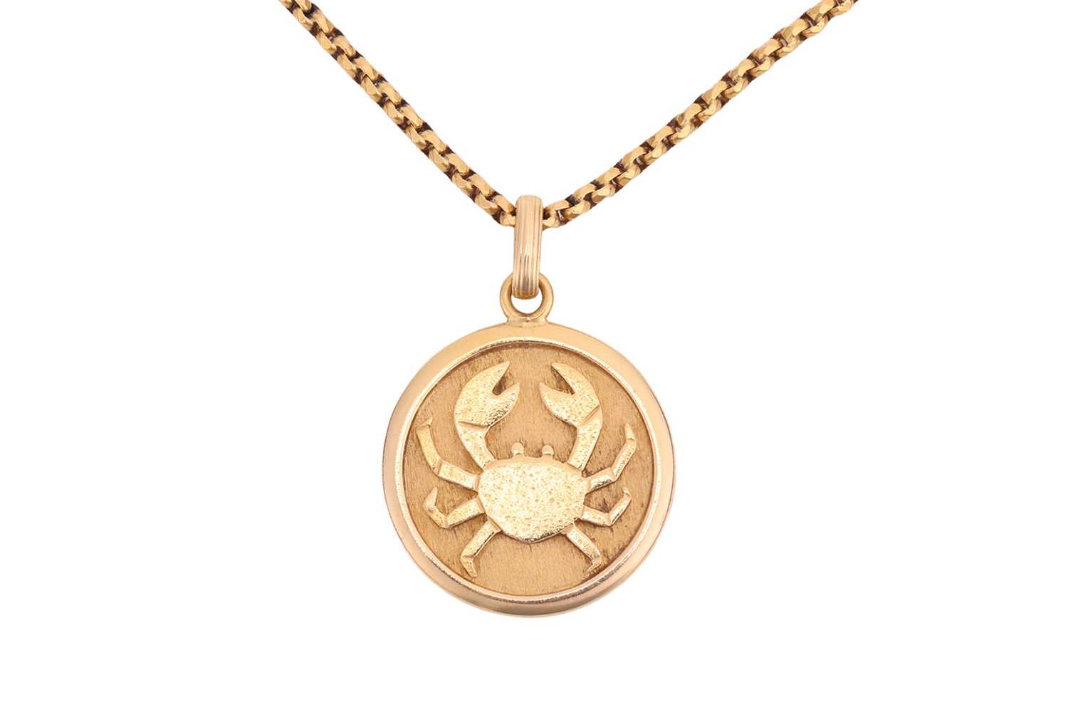 Lot 88 - A cancer pendant on chain, featuring a...