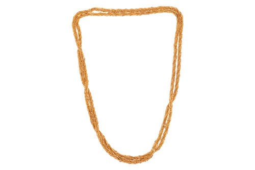 Lot 108 - A long Singapore style chain, featuring a...
