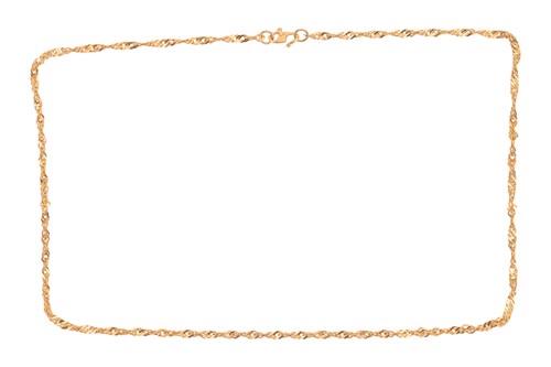 Lot 120 - A Singapore chain necklace, featuring a single...