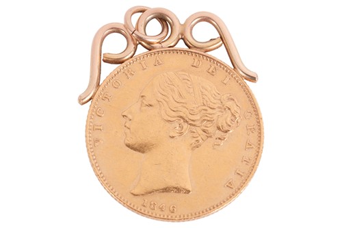 Lot 170 - An 1846 Queen Victoria Full Sovereign on...