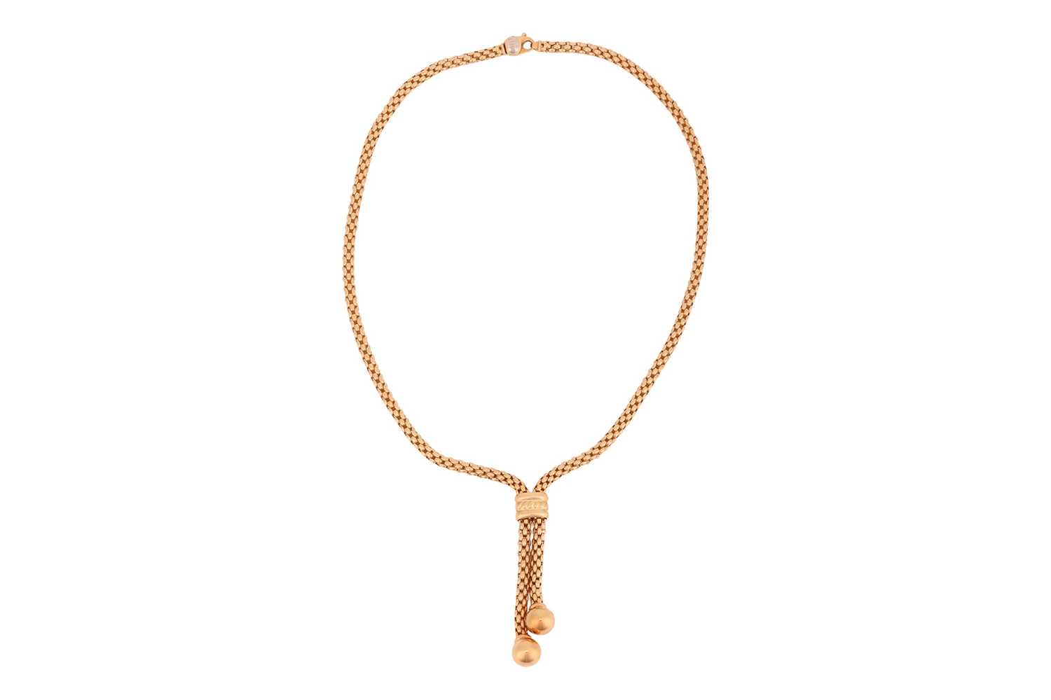 Lot 169 - FOPE - An 18ct gold lariat necklace,...