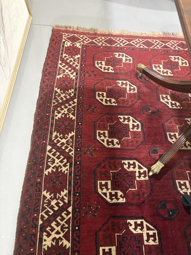 Lot 69 - An Ersari main carpet with four rows of ten...