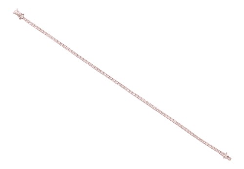 Lot 171 - A diamond-set line bracelet, comprising...