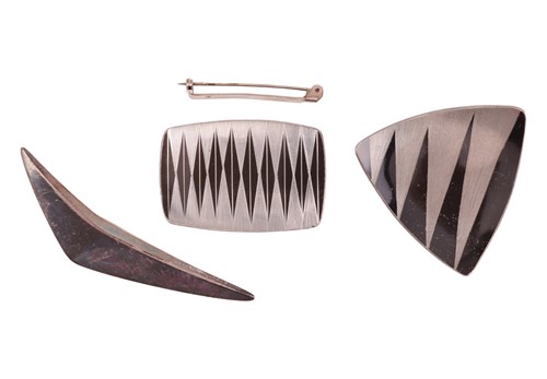 Lot 126 - Three Danish brooches; to include a silver...