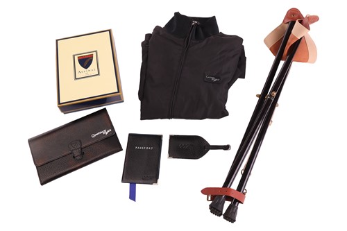 Lot James Bond: a 'Skyfall' folding shooting stool,...